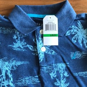 New Nautica boys polo size6 Large